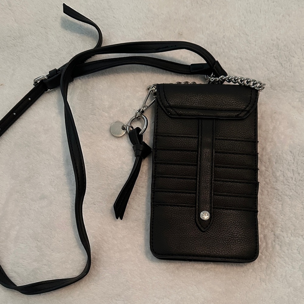 Nine West Black Crossbody Bag with Silver Chain - Picture 2 of 3